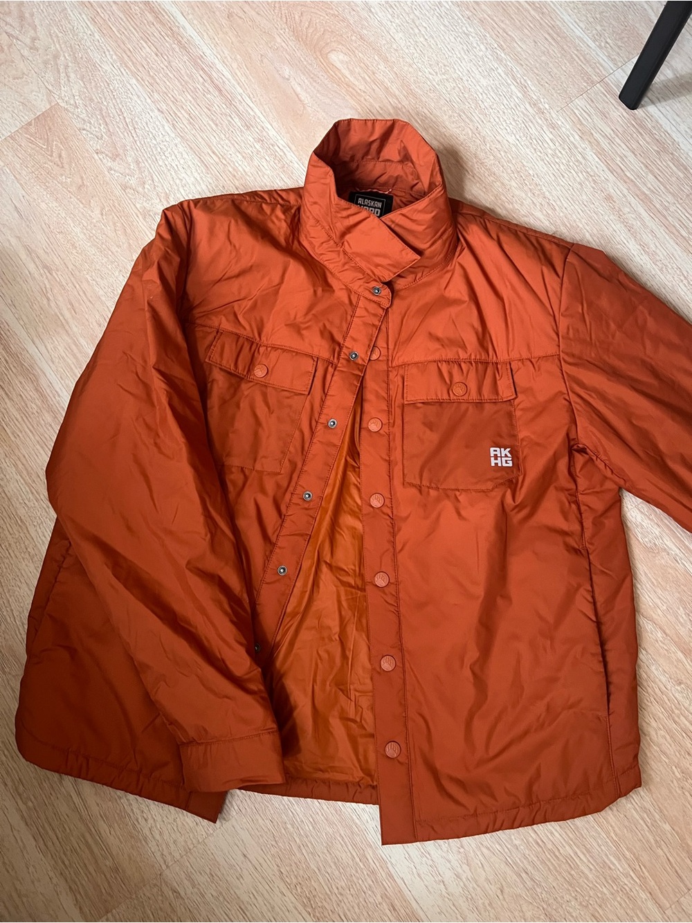 Men’s Rust Orange Puffer Jacket